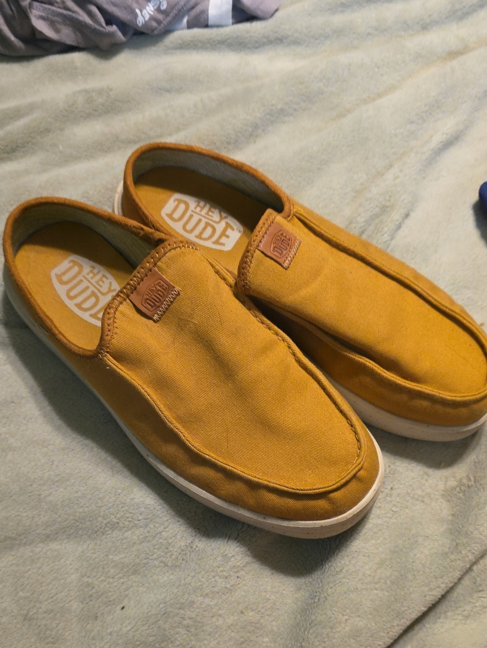 Hey Dude Slip-On Canvas Loafers in Mustard